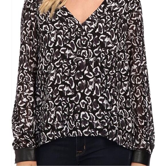 SAM EDELMAN Womens Abstract Slouchy Going Gray-zy Blouse Size Small - Picture 9 of 9